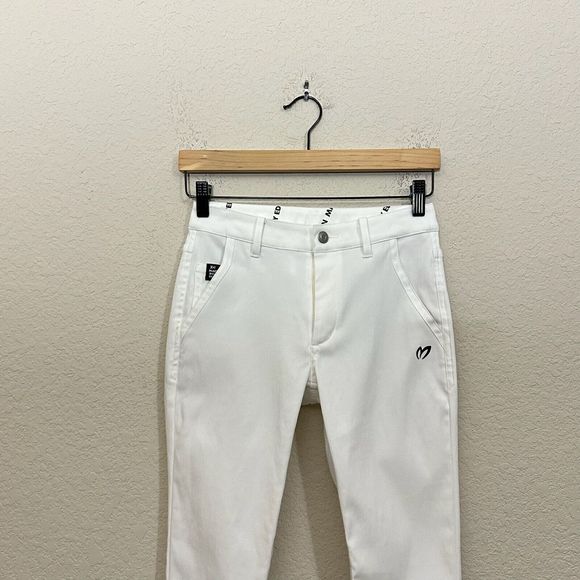 MASTER BUNNY EDITION Womens White Golf Skinny Khaki Pants JAPAN MADE - Picture 5 of 15